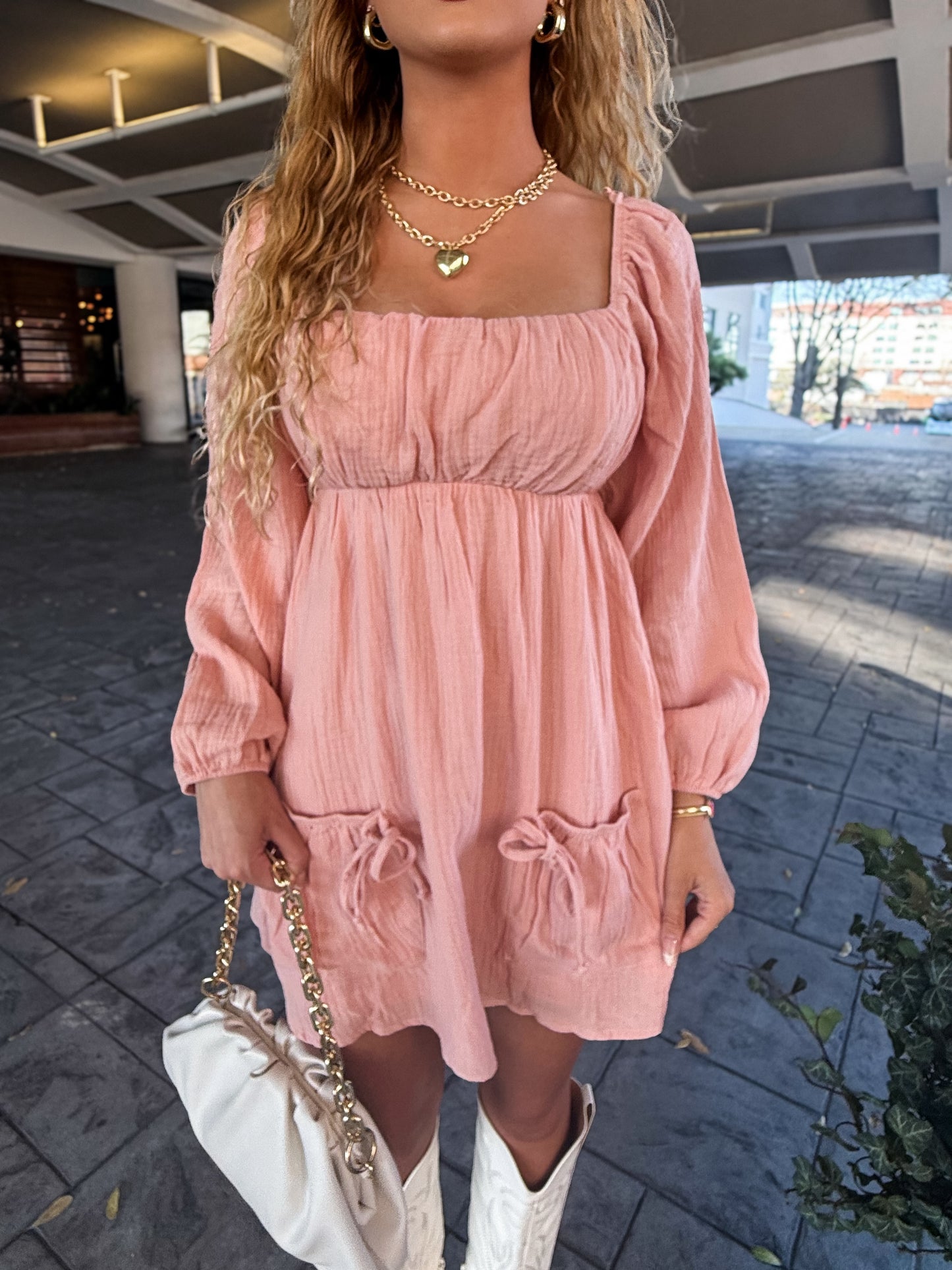 Blushing Breeze Mini Dress