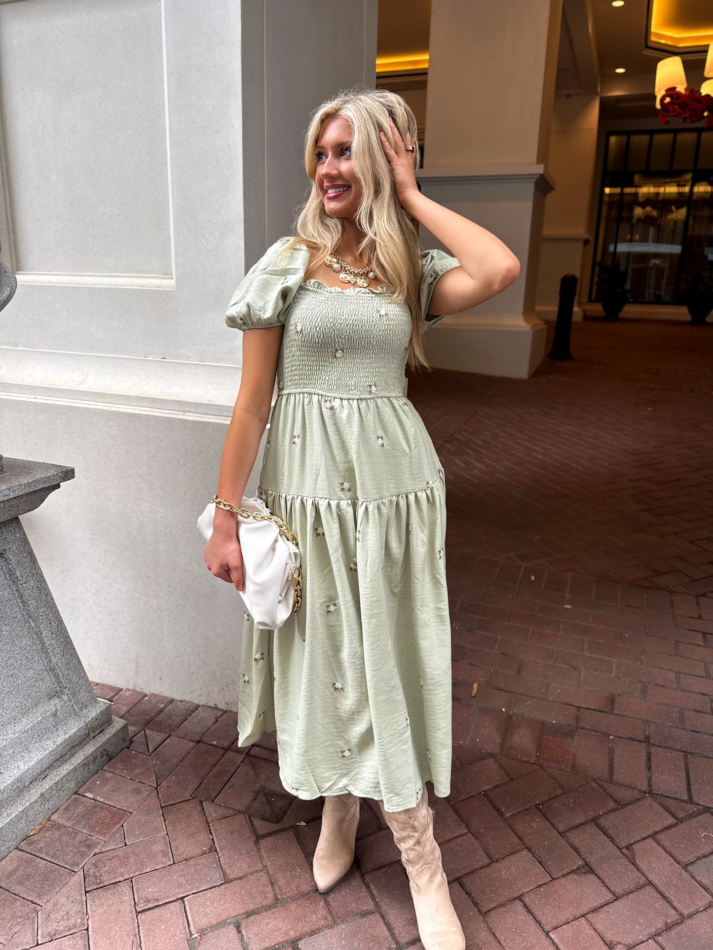 Sage Advice Midi Dress