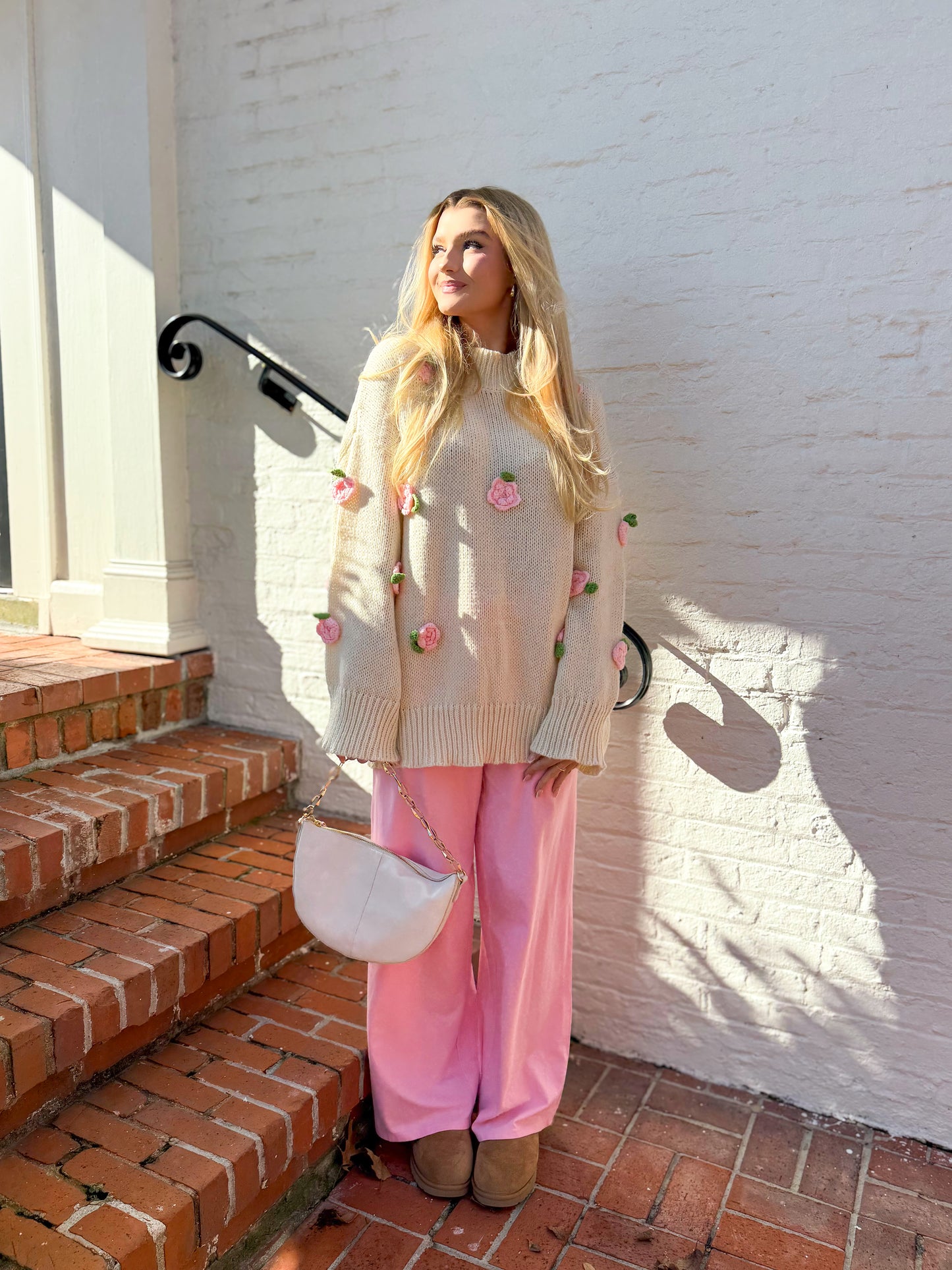 Rosette Romance Oversized Sweater