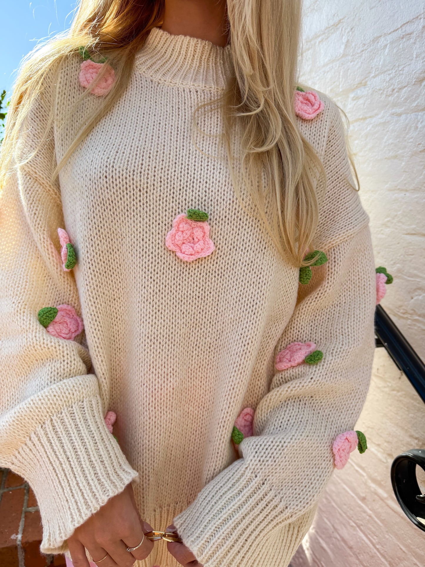 Rosette Romance Oversized Sweater
