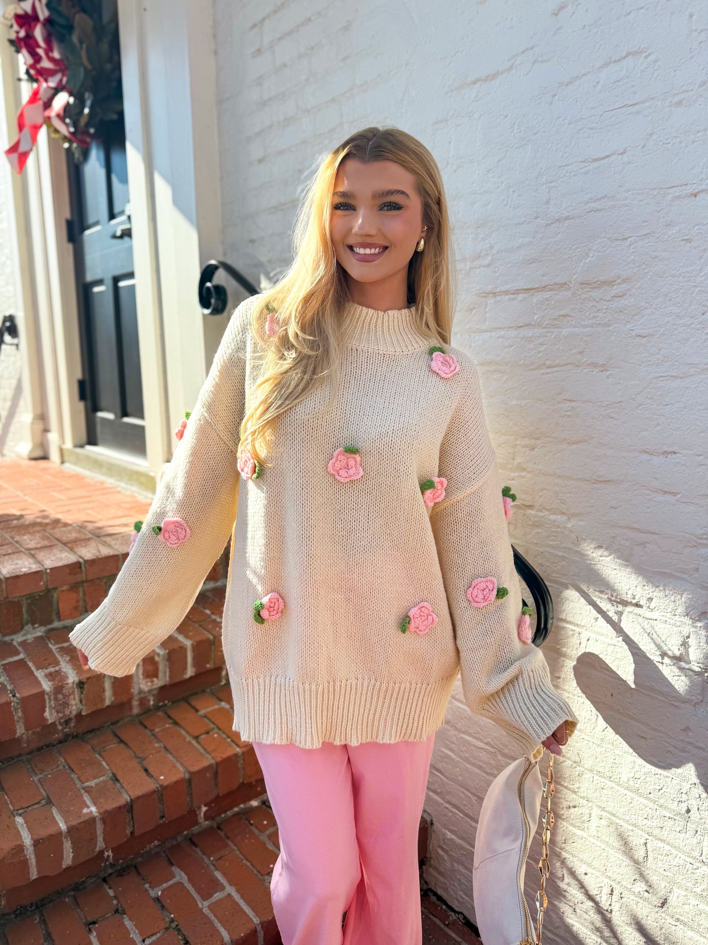 Rosette Romance Oversized Sweater