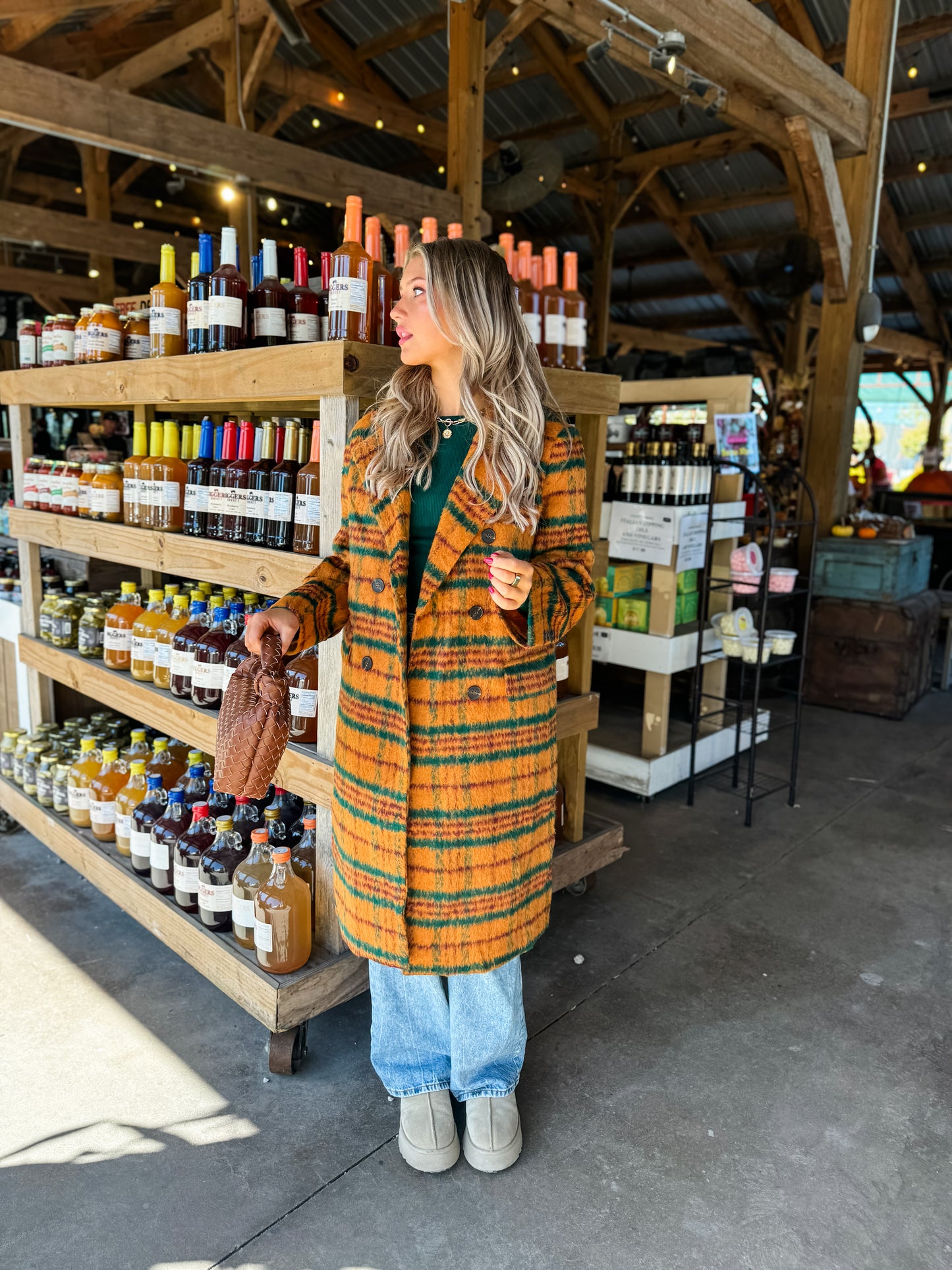 Apple Spiced Plaid Coat