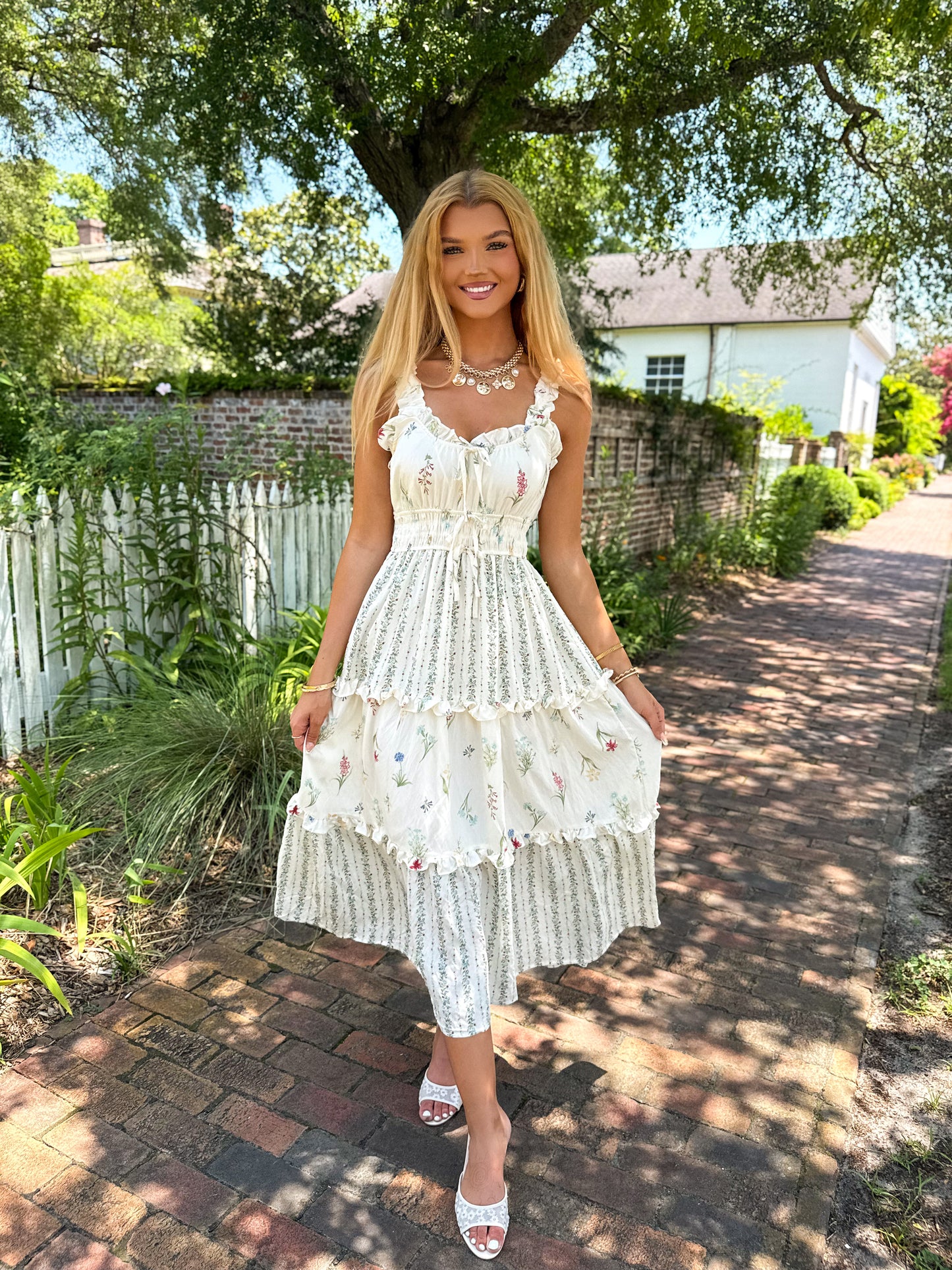 Edith Floral Midi Dress
