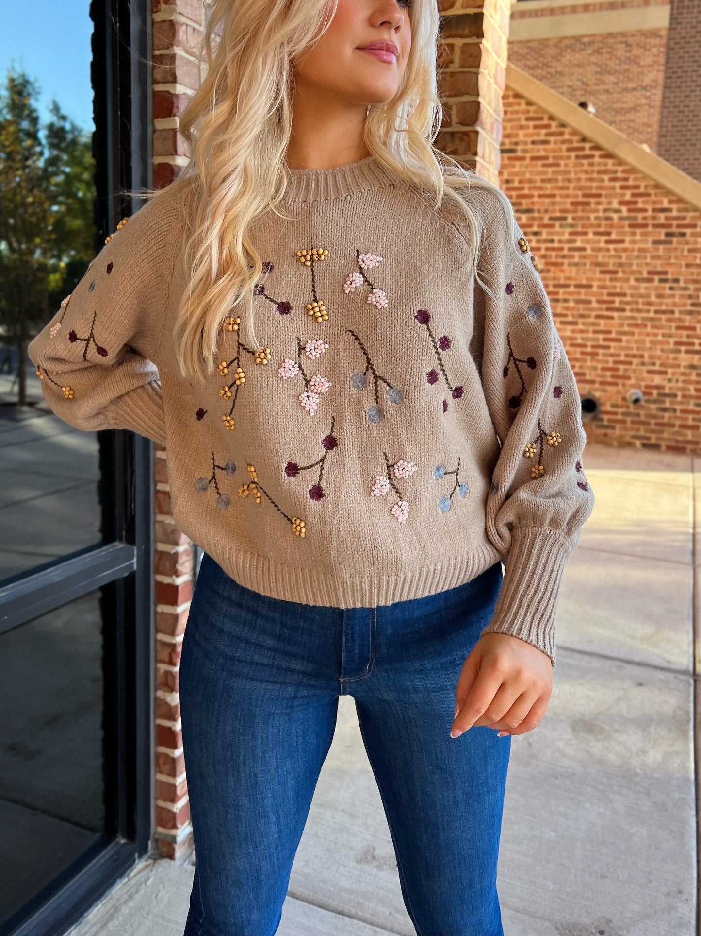 Giving Thanks Beaded Sweater