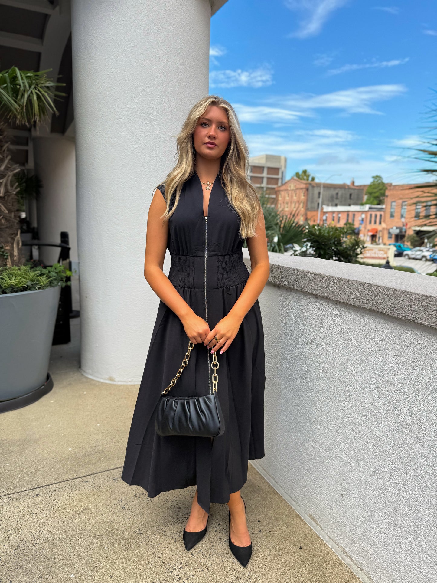 Midnight Glow Midi Dress