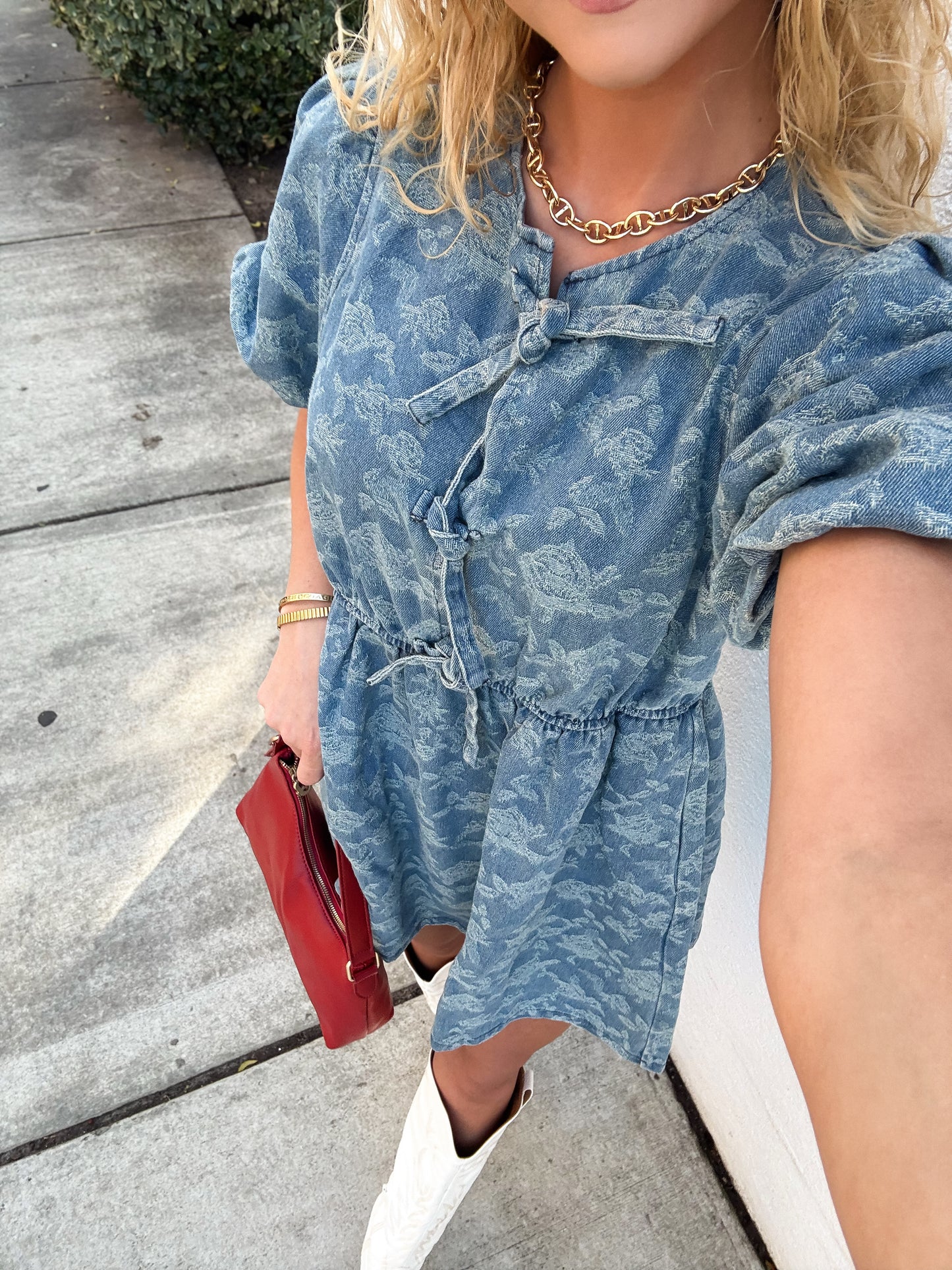 Bluebell Rose Denim Dress