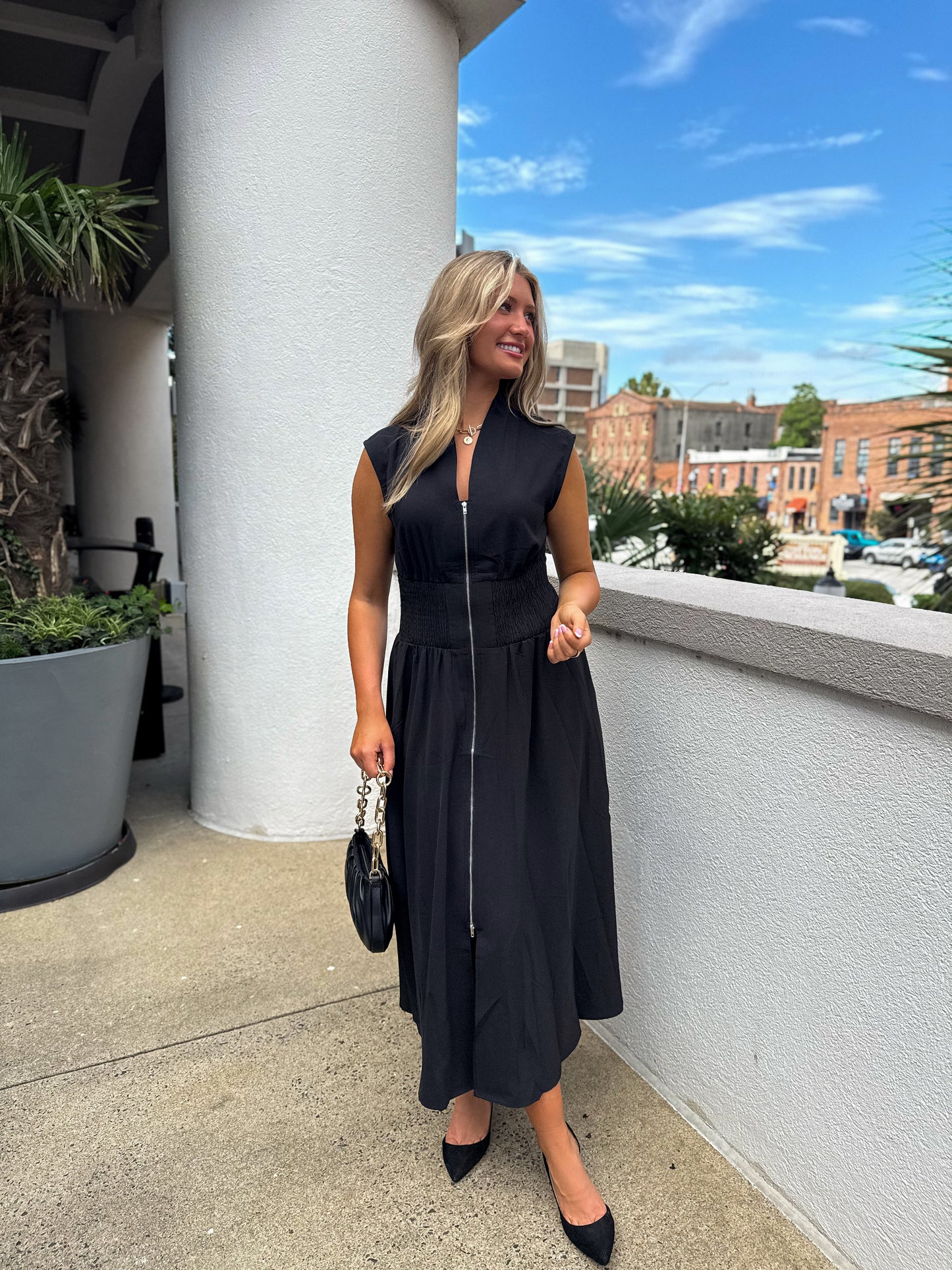 Midnight Glow Midi Dress