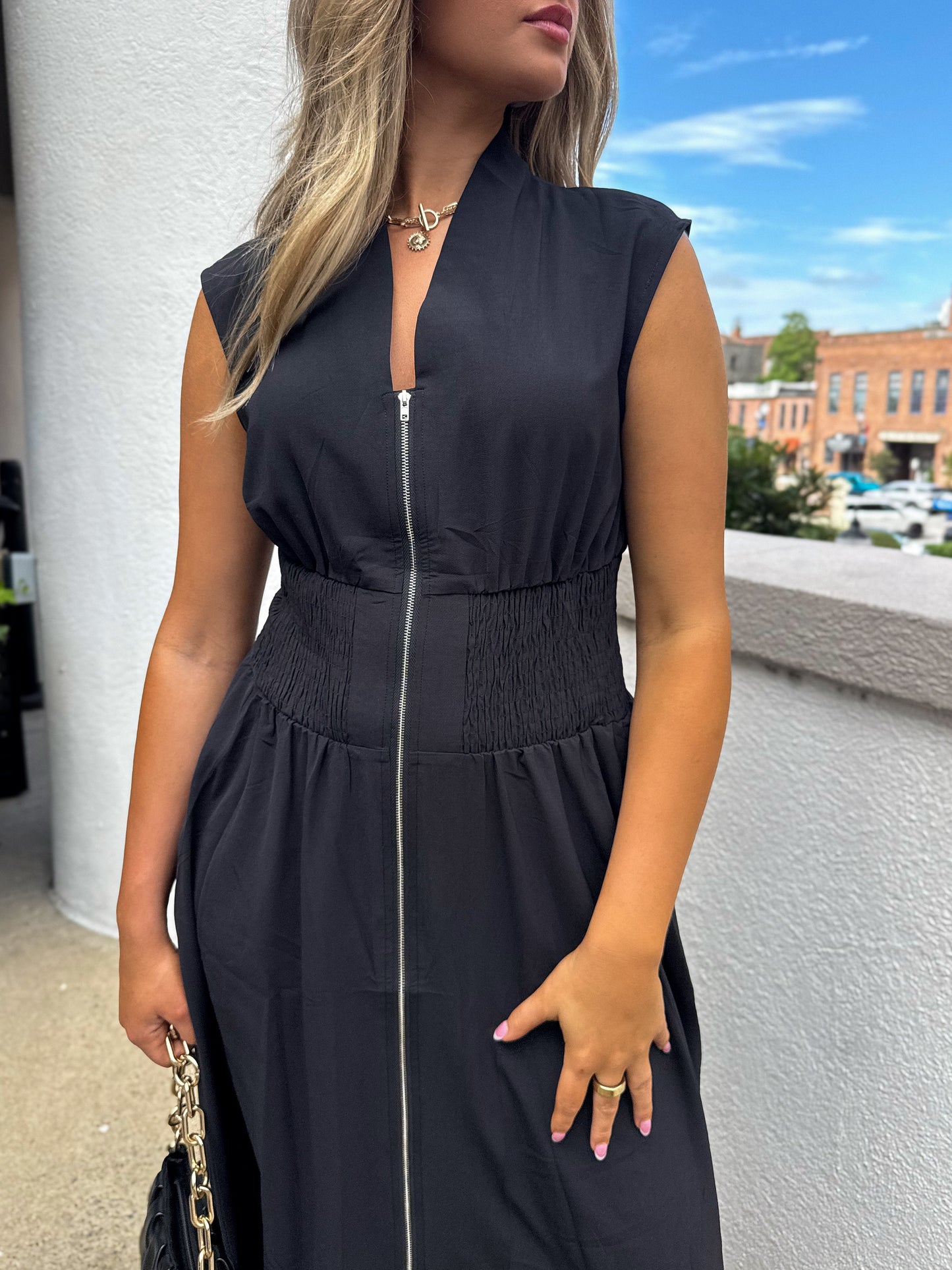 Midnight Glow Midi Dress