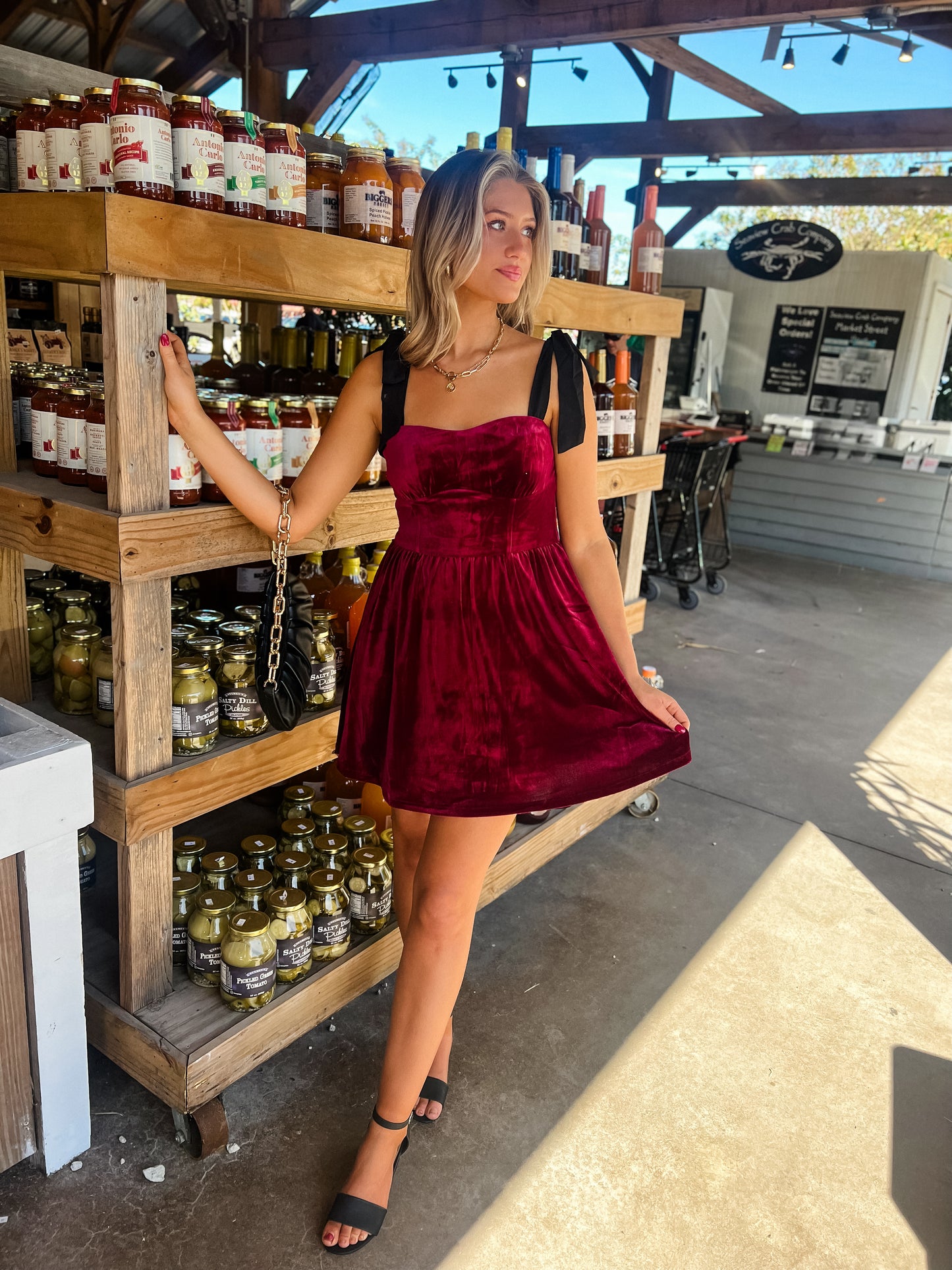 Vino Delight Velvet Dress