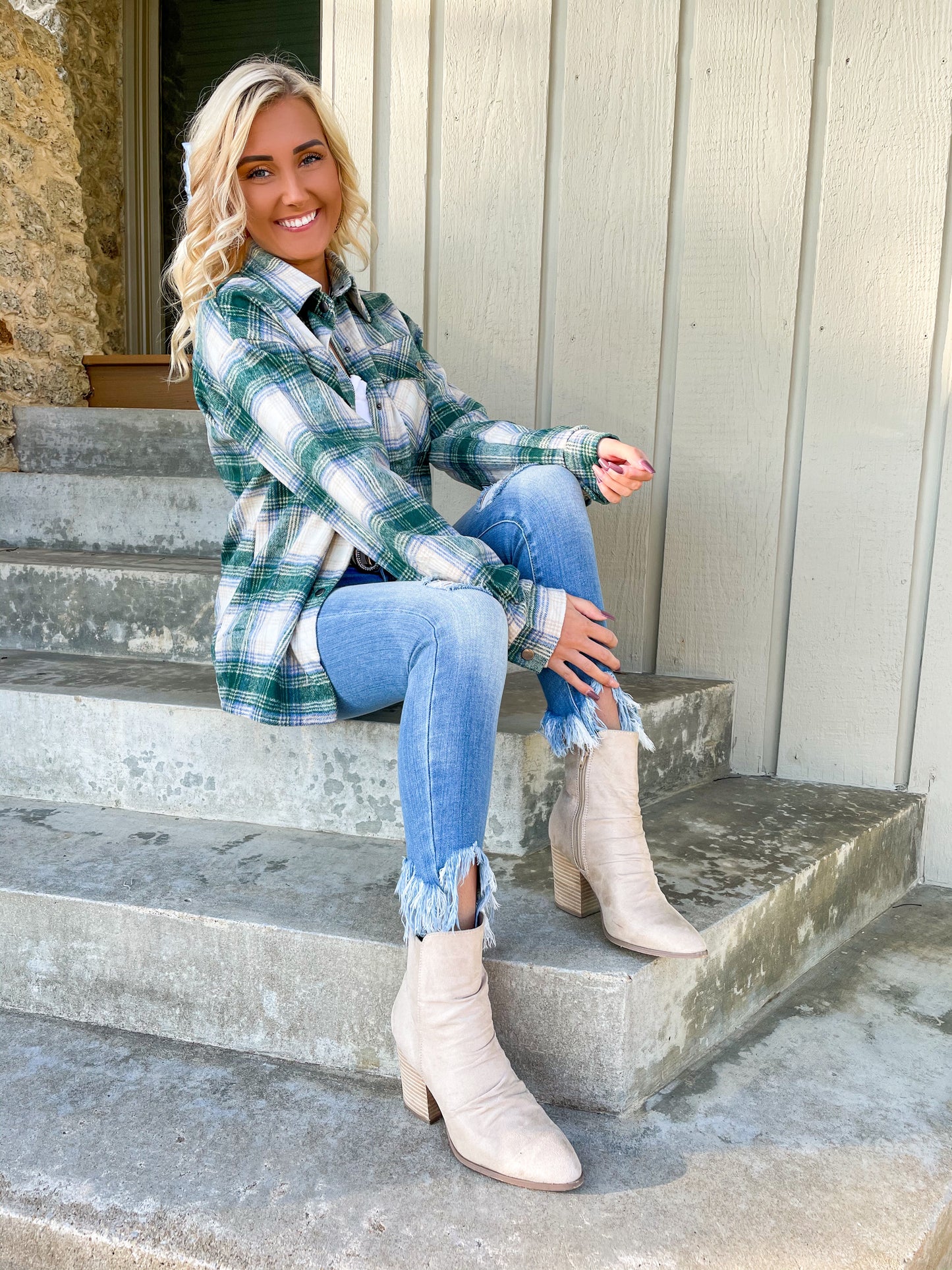 Evergreen Plaid Shacket