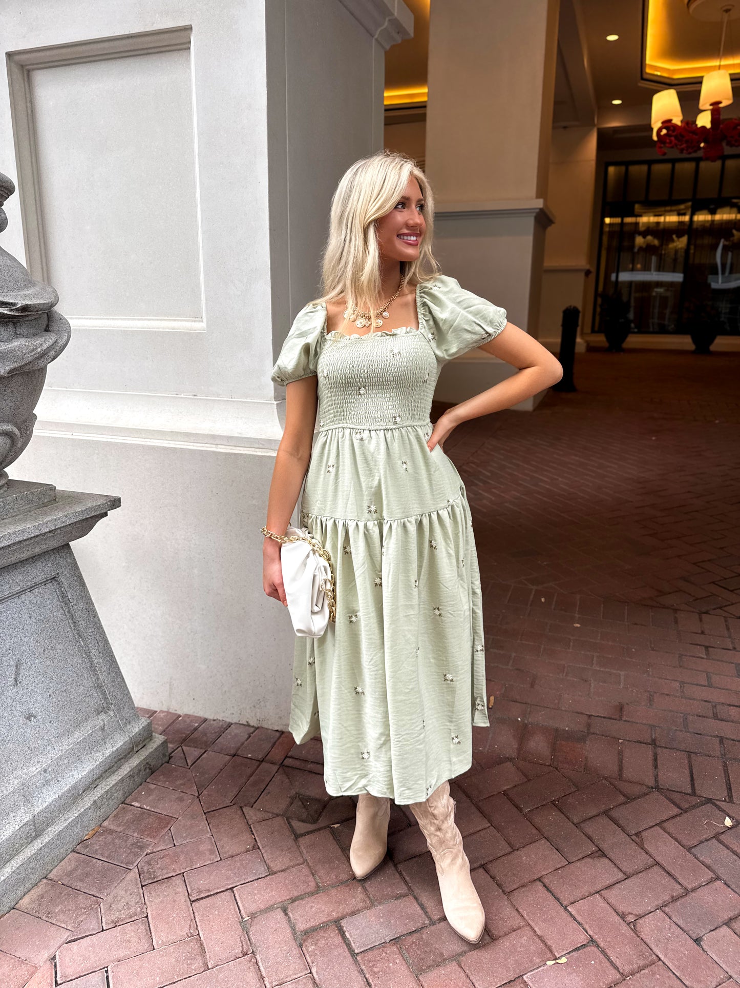 Sage Advice Midi Dress