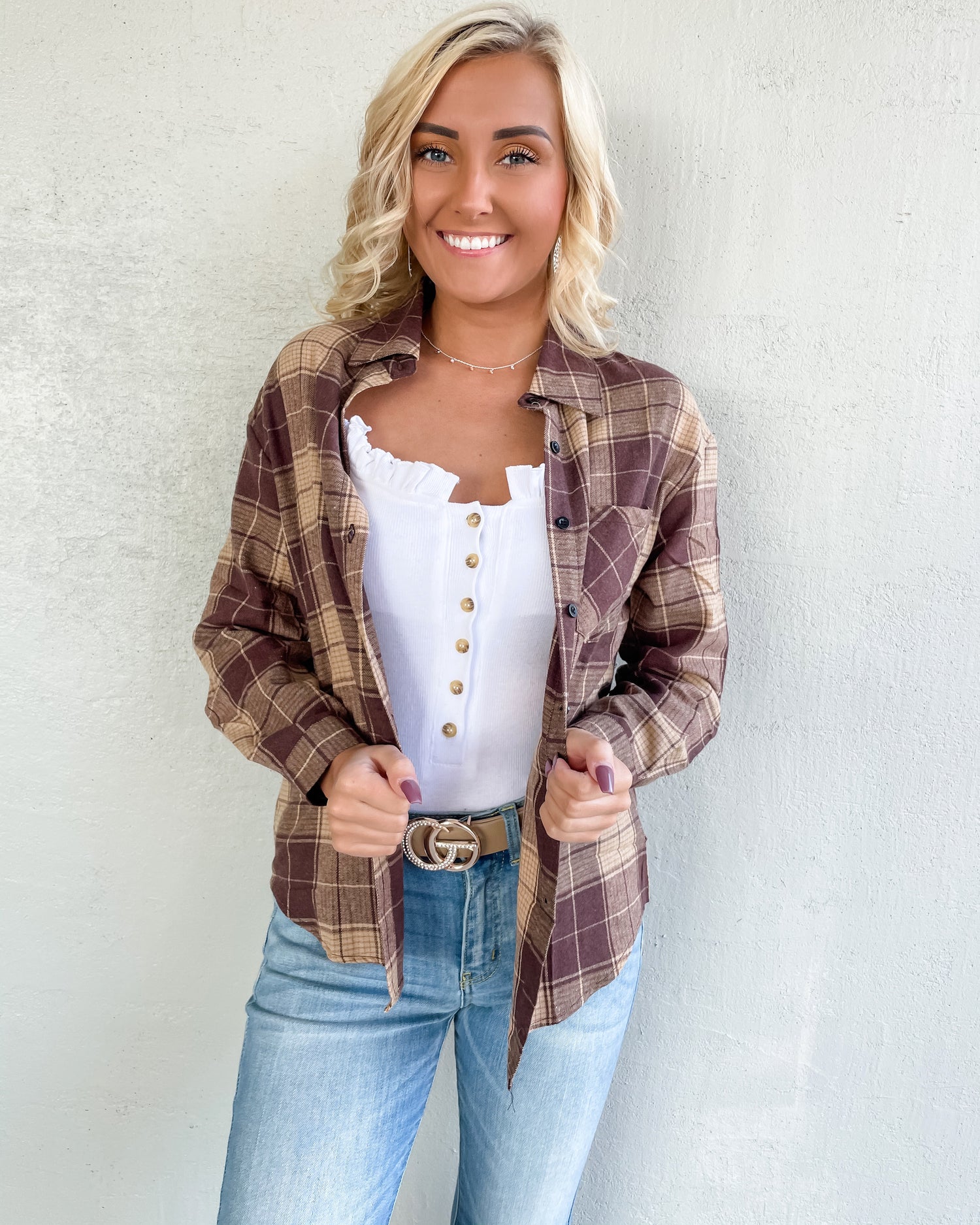 Jameson Brown Plaid Flannel - Brooklyn's Boutique